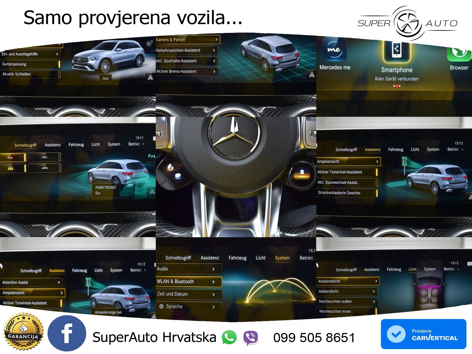 Mercedes AMG GLC 63 S V8 (510 KS) 4MATIC+ MCT ZRAČNI+ACC+4xGR SJED+KAM