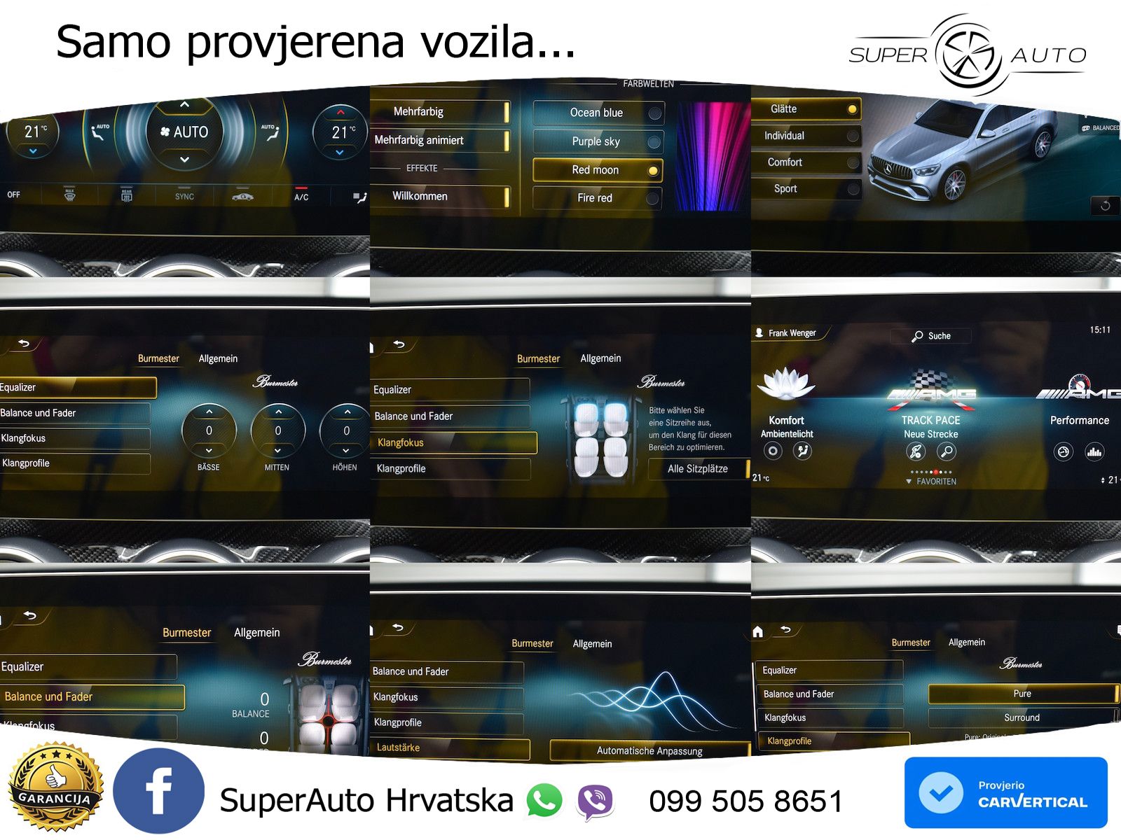 Mercedes AMG GLC 63 S V8 (510 KS) 4MATIC+ MCT ZRAČNI+ACC+4xGR SJED+KAM