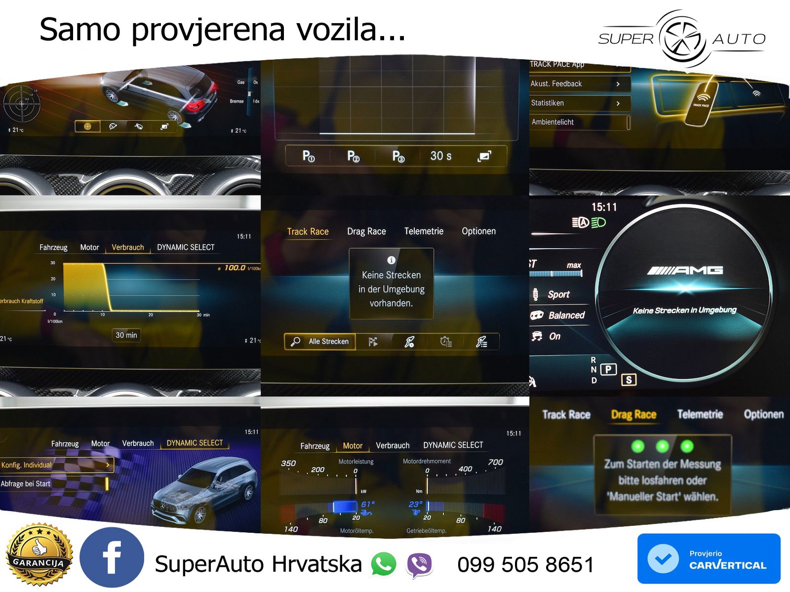 Mercedes AMG GLC 63 S V8 (510 KS) 4MATIC+ MCT ZRAČNI+ACC+4xGR SJED+KAM