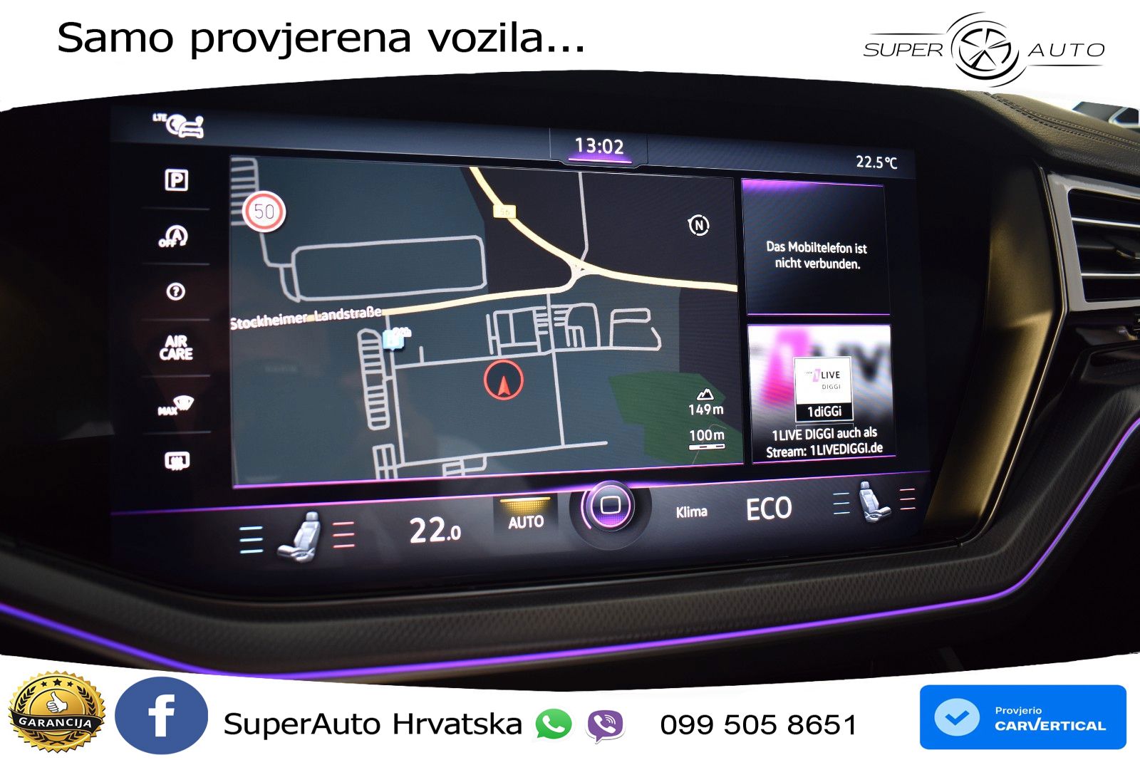Volkswagen Touareg 3.0 V6 TDI (286 KS) 4MOTION Tiptronic R-Line ZRAČNI+ACC+GR SJED+KAM