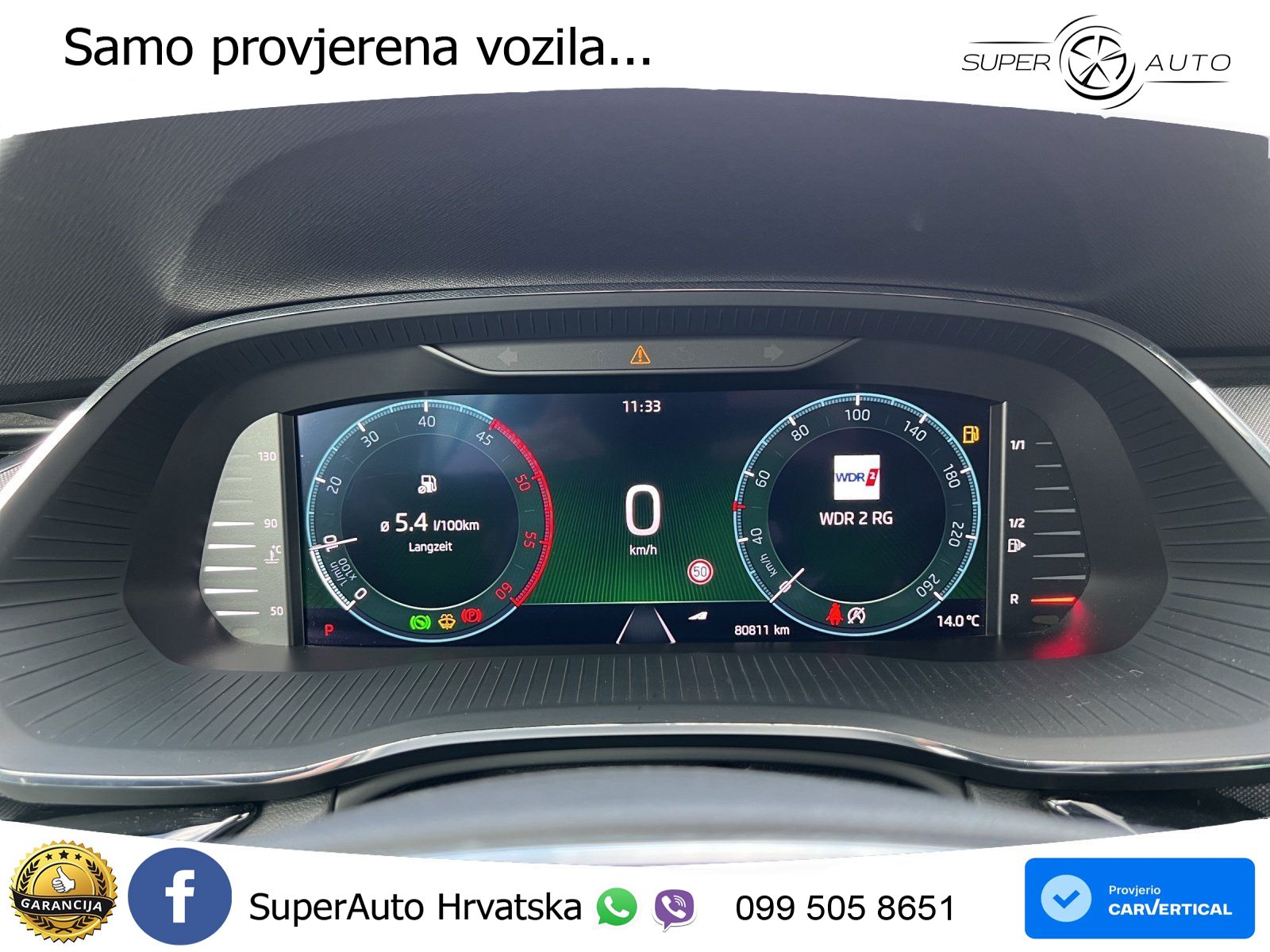 Škoda Octavia Combi 2.0 TDI (150 KS) DSG SportLine LED+GR SJED+ACC