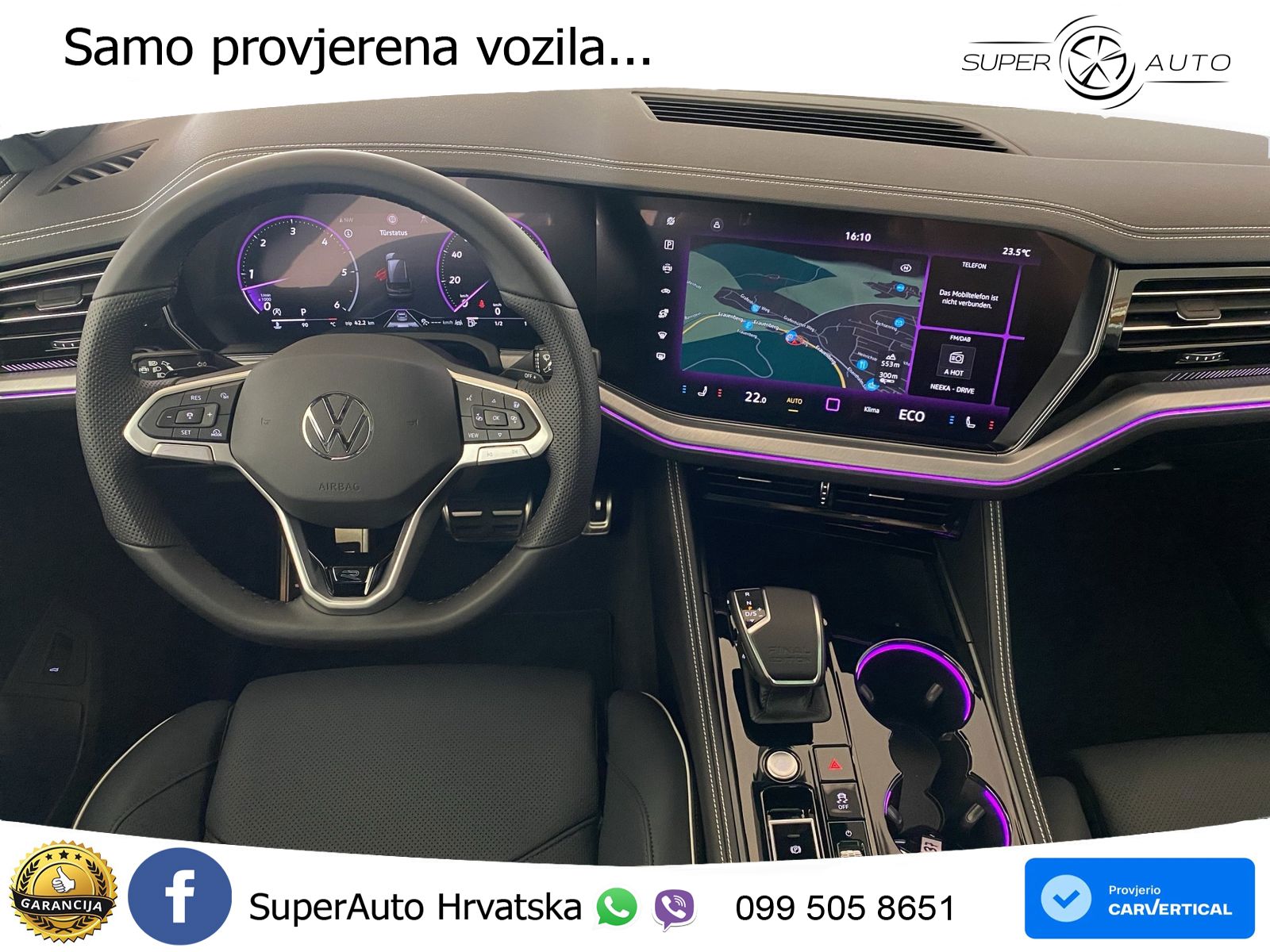 Volkswagen Touareg 3.0 V6 TDI (286 KS) 4MOTION Tiptronic ZRAČNI+ACC+GR SJED+KAM+PANO
