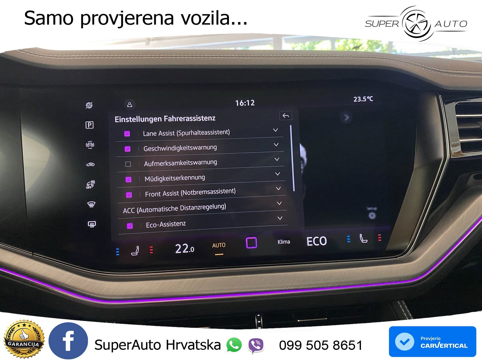 Volkswagen Touareg 3.0 V6 TDI (286 KS) 4MOTION Tiptronic ZRAČNI+ACC+GR SJED+KAM+PANO