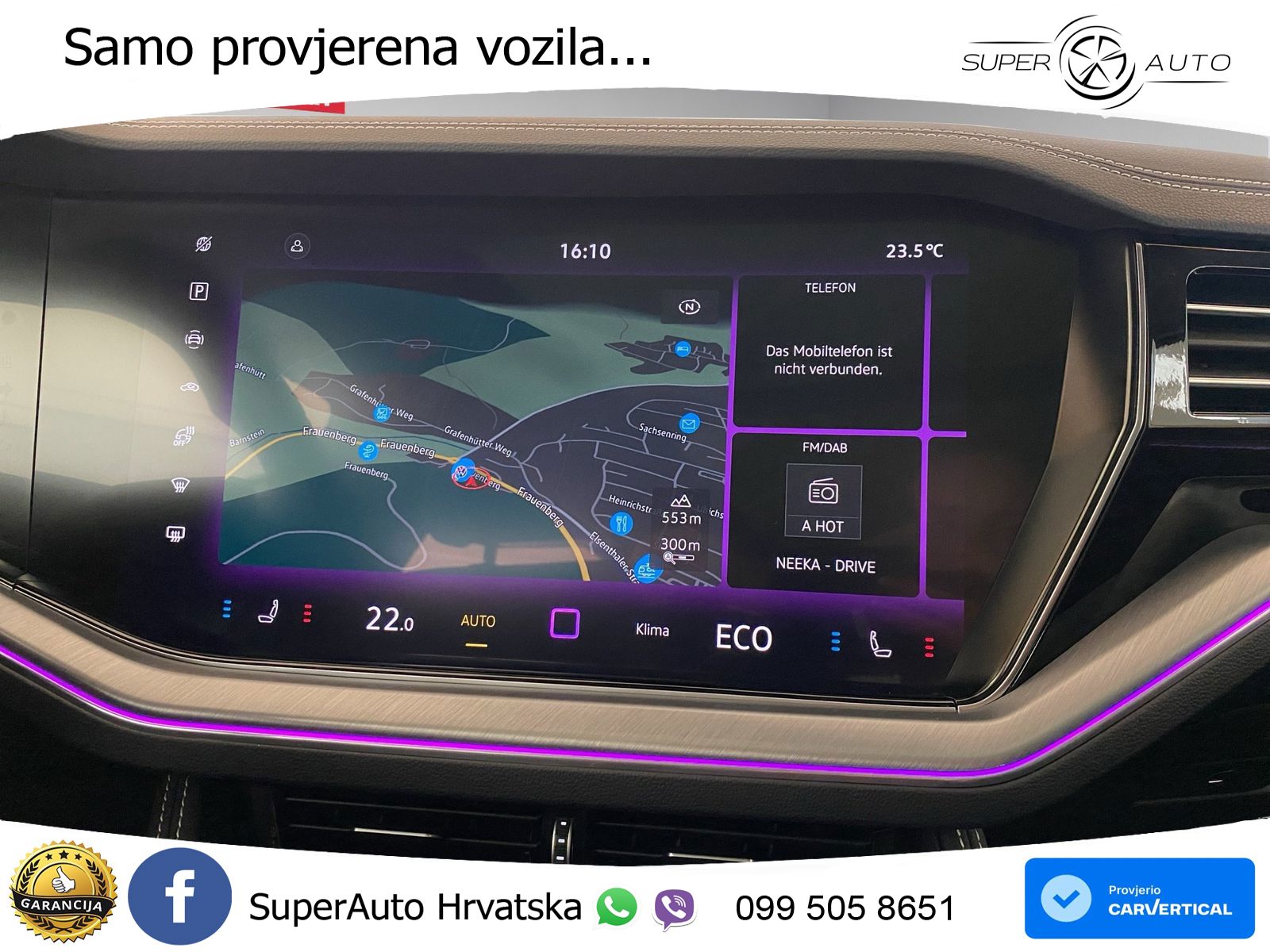 Volkswagen Touareg 3.0 V6 TDI (286 KS) 4MOTION Tiptronic ZRAČNI+ACC+GR SJED+KAM+PANO