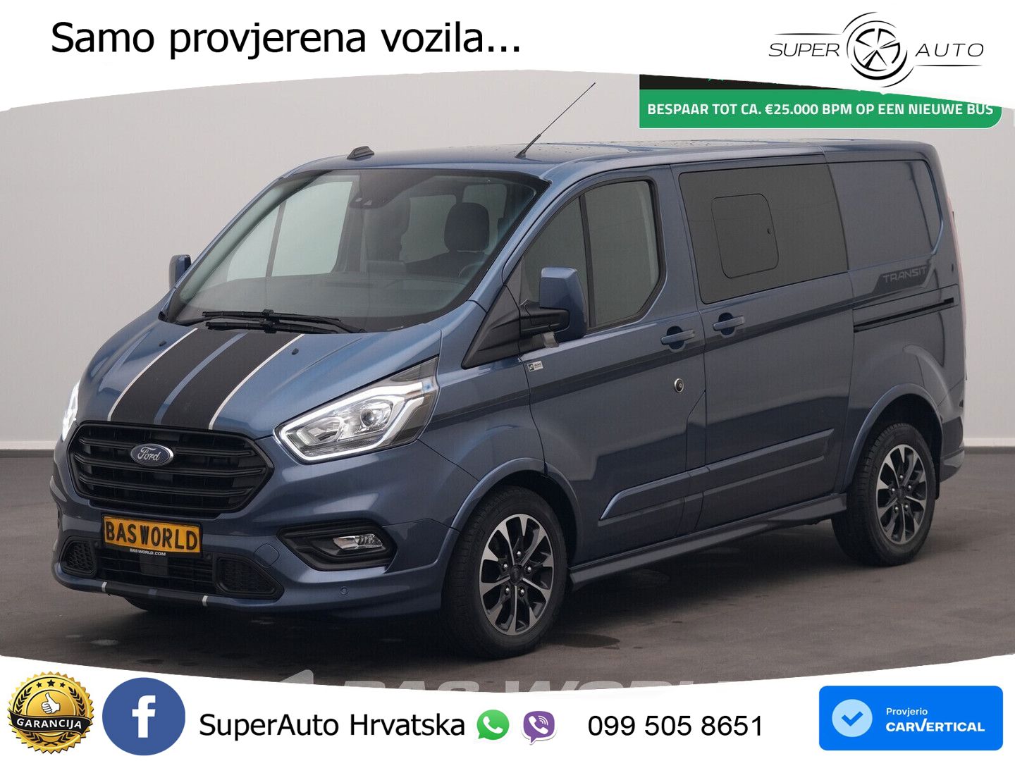 Ford Transit Custom 170pk Automaat Sport Dubbel Cabin 170 KS