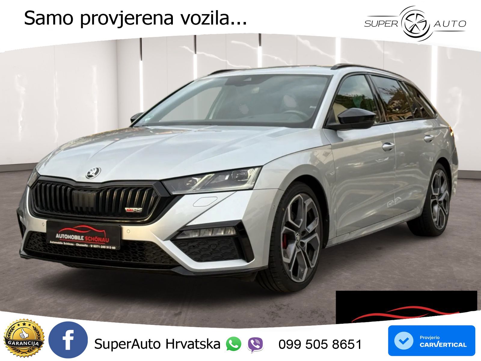 Škoda Octavia Combi RS 2.0 TDI (200 KS) DSG LED+GR SJED+ACC