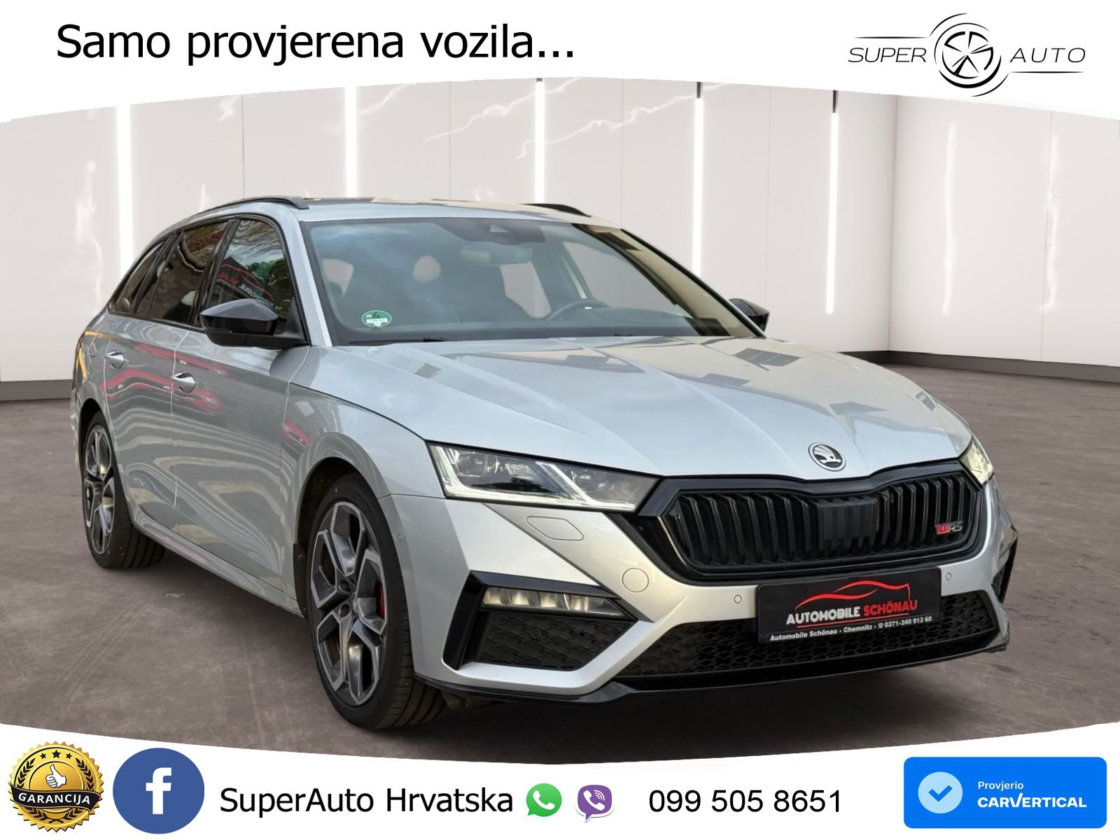 Škoda Octavia Combi RS 2.0 TDI (200 KS) DSG LED+GR SJED+ACC
