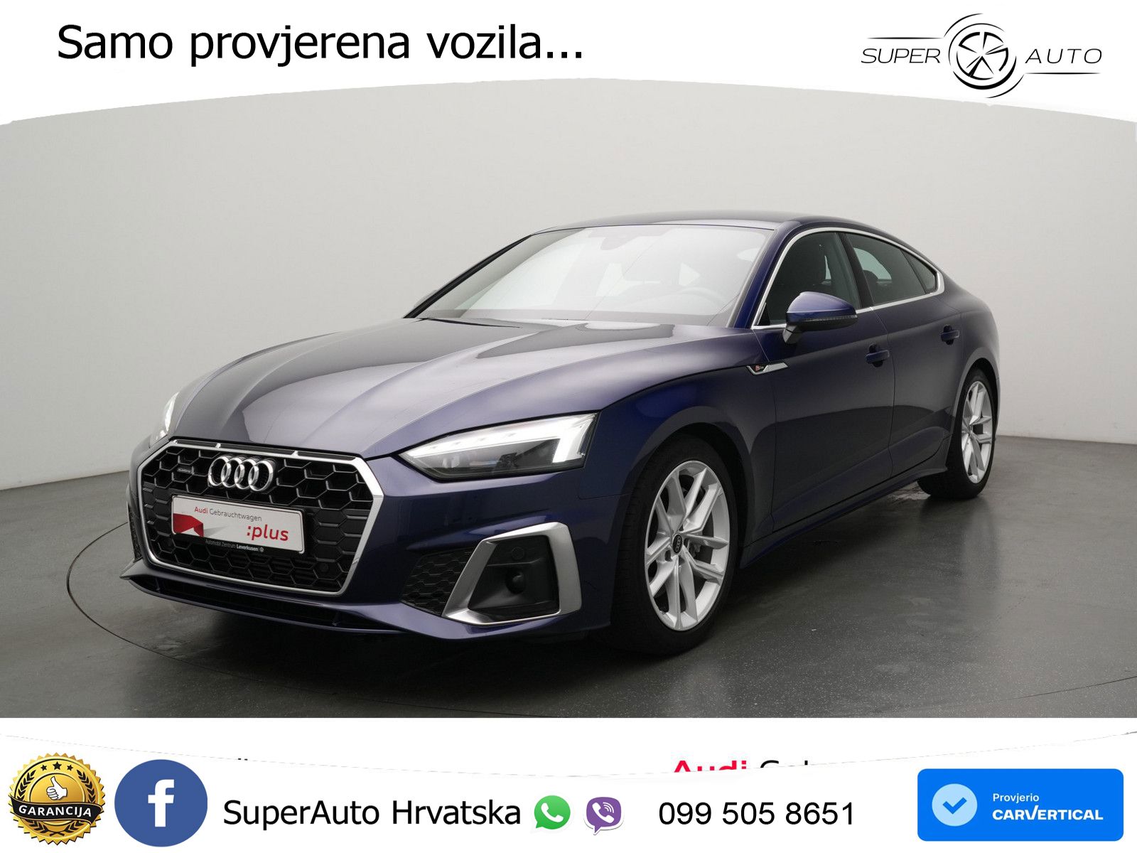 Audi A5 Sportback 45 TFSI (265 KS) quattro S tronic S line MATRIX+GR SJED+KAM