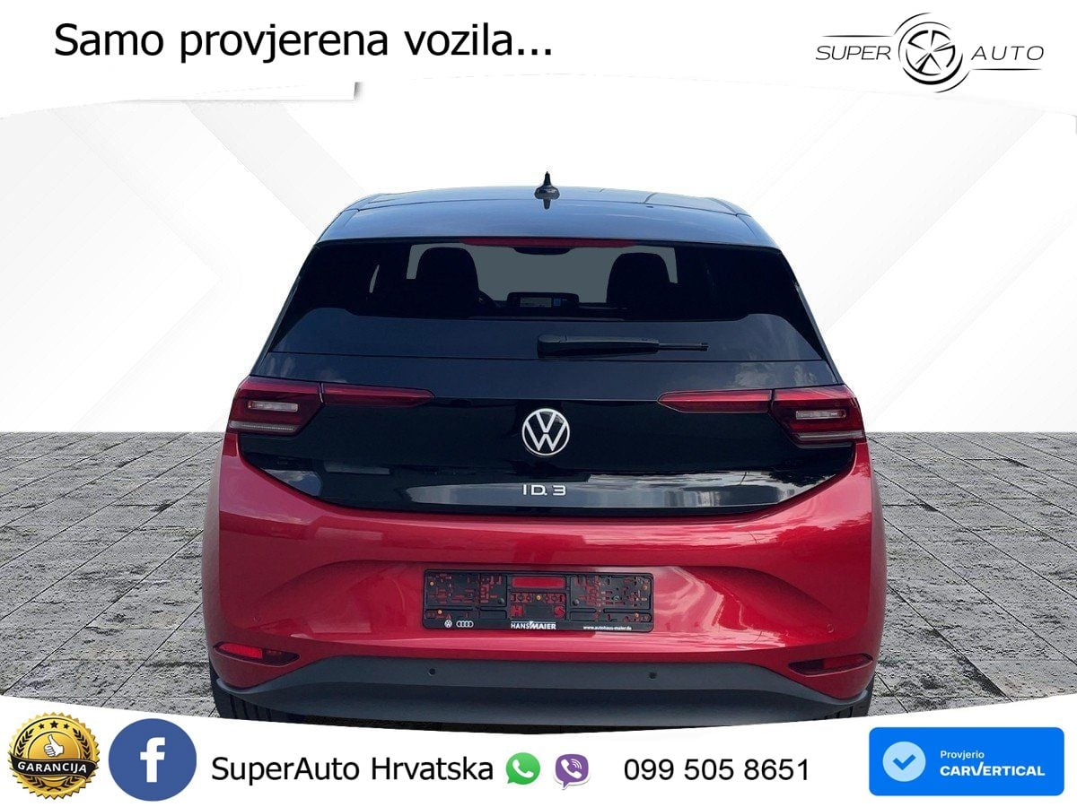 Volkswagen ID.3 Pro 62 kWh (204 KS) LED+GR SJED+ACC