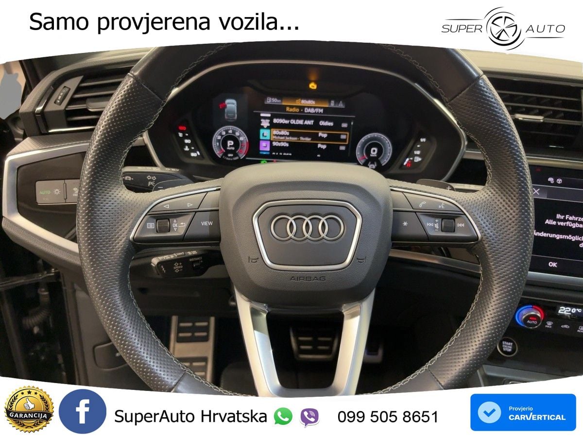 Audi Q3 Sportback 45 TFSI (245 KS) quattro S tronic S line LED+GR SJED+ACC