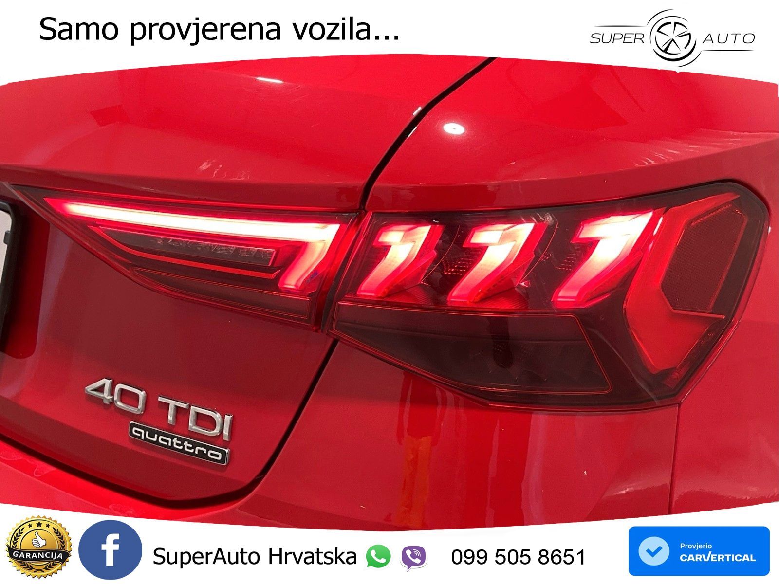 Audi A3 40 TDI (200 KS) quattro S tronic S line LED+GR SJED+ACC