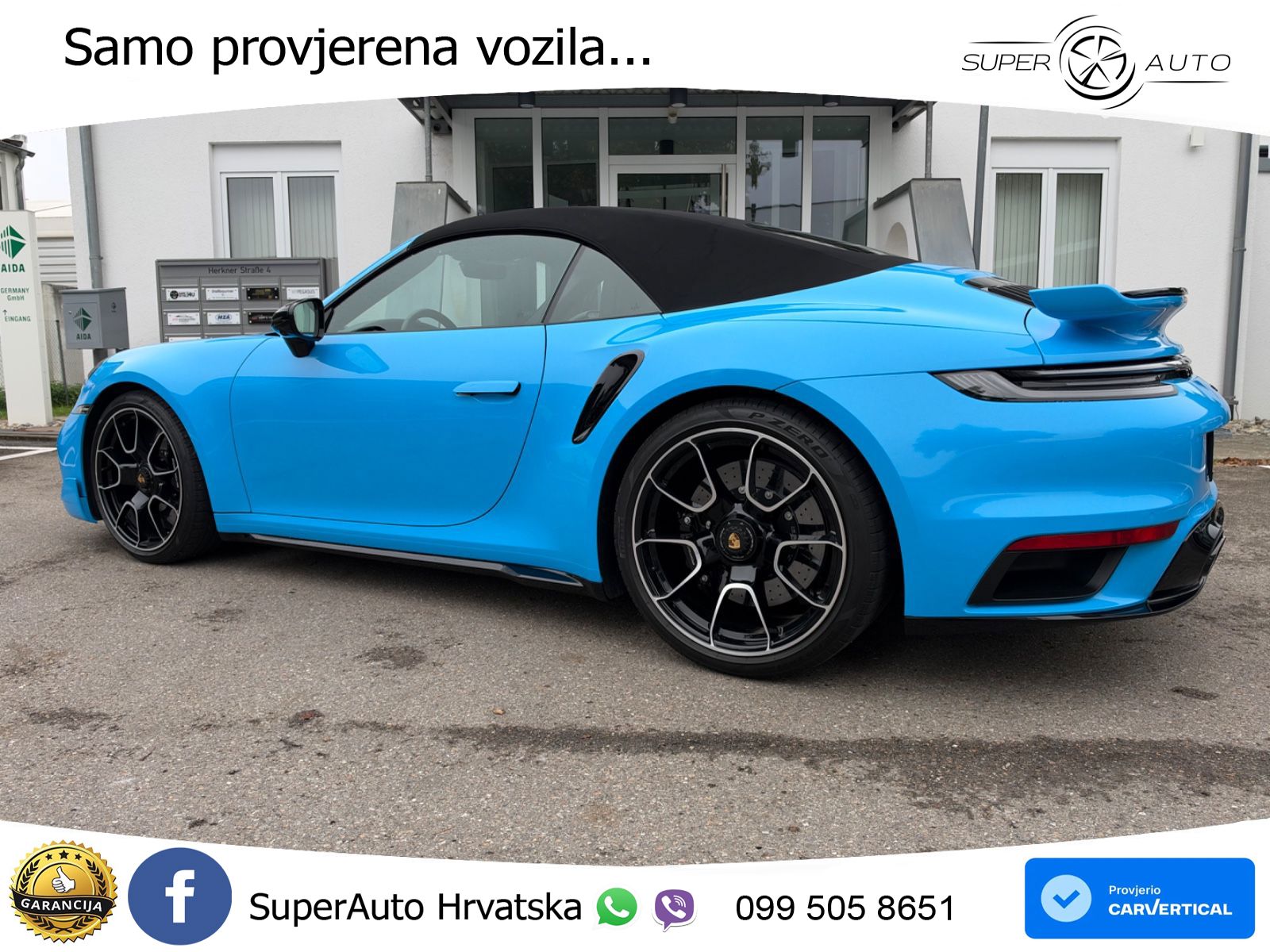 Porsche 911 Turbo S Cabriolet 3.8 (650 KS) PDK ZRAČNI+ACC+GR SJED+KAM