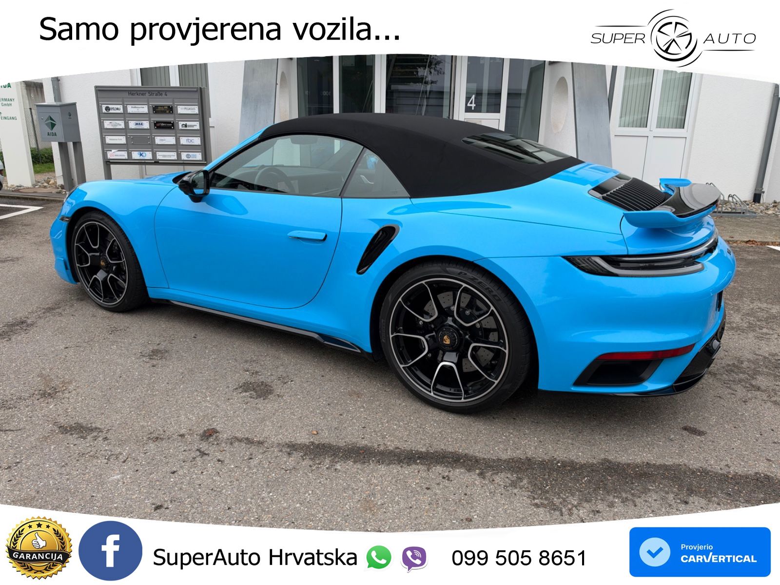 Porsche 911 Turbo S Cabriolet 3.8 (650 KS) PDK ZRAČNI+ACC+GR SJED+KAM