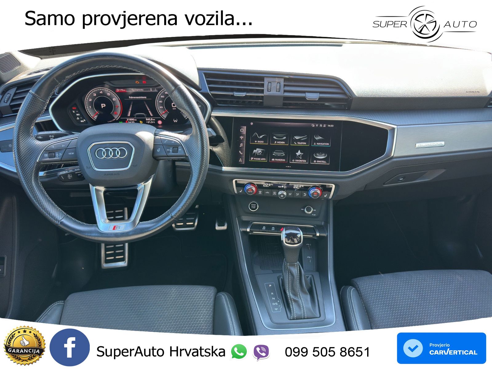 Audi Q3 40 TFSI (190 KS) quattro S tronic S line LED+GR SJED+ACC