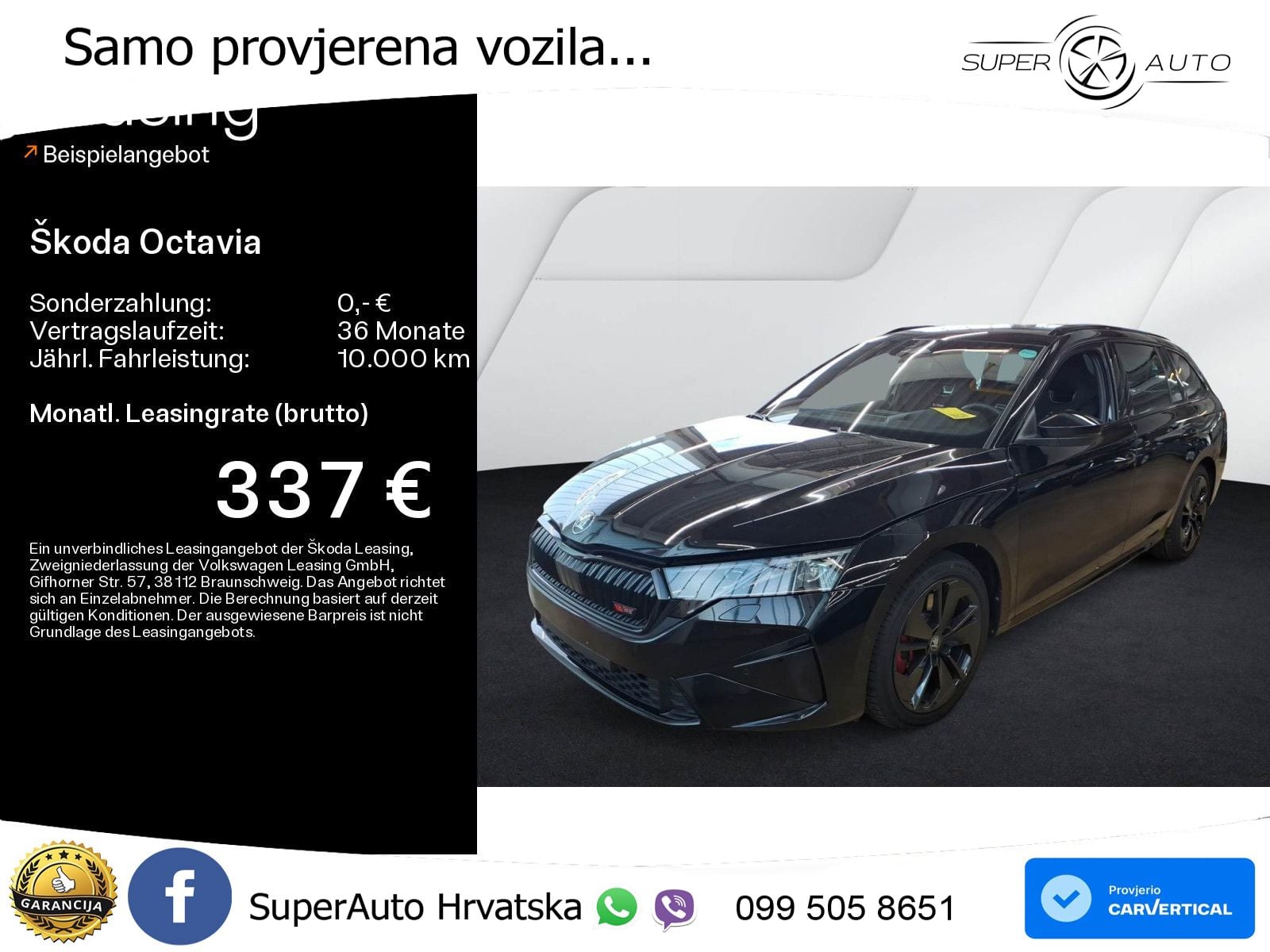 Škoda Octavia Combi RS 2.0 TSI (265 KS) DSG LED+GR SJED+ACC