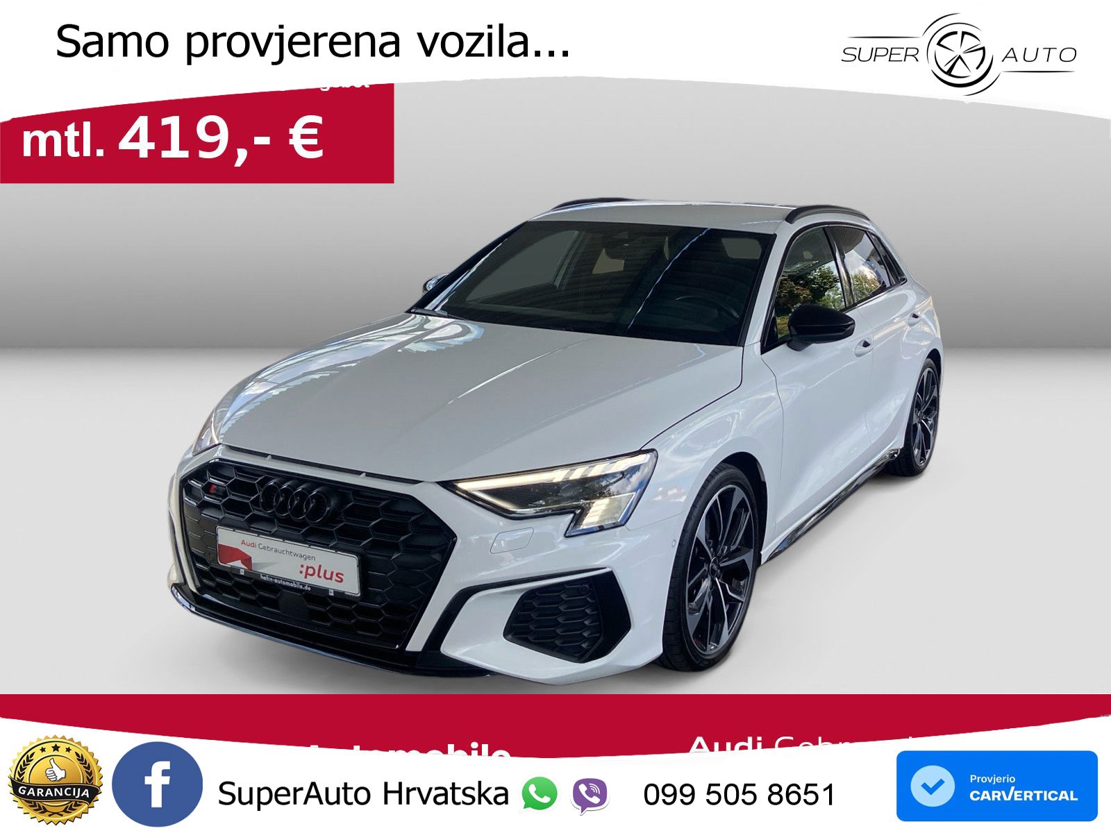 Audi S3 2.0 TFSI (310 KS) quattro S tronic MATRIX+GR SJED+KAM