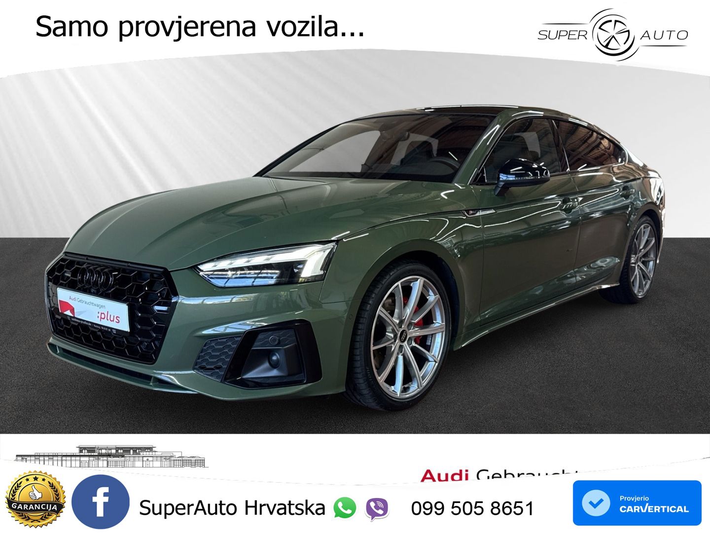 Audi A5 Sportback 40 TDI (204 KS) quattro S tronic S line MATRIX+GR SJED+KAM