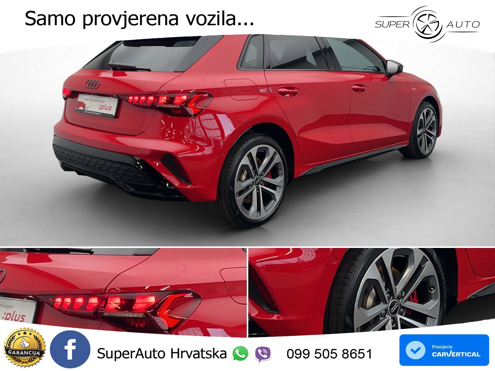 Audi A3 45 TFSIe (272 KS) S tronic 2x S line LED+GR SJED+ACC