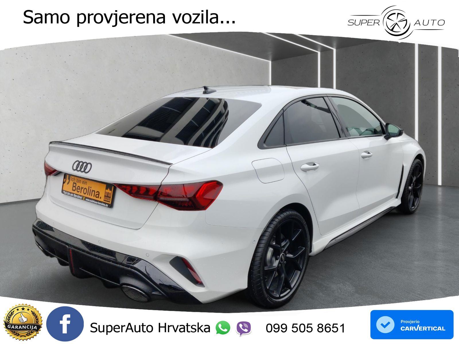 Audi RS3 Sedan 2.5 TFSI (400 KS) quattro S tronic LED+GR SJED+ACC