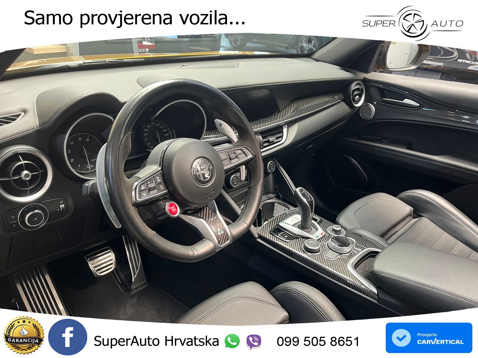 Alfa Romeo Stelvio Quadrifoglio 2.9 V6 Bi-Turbo (520 KS) Q4 Automatic LED+GR SJED+ACC