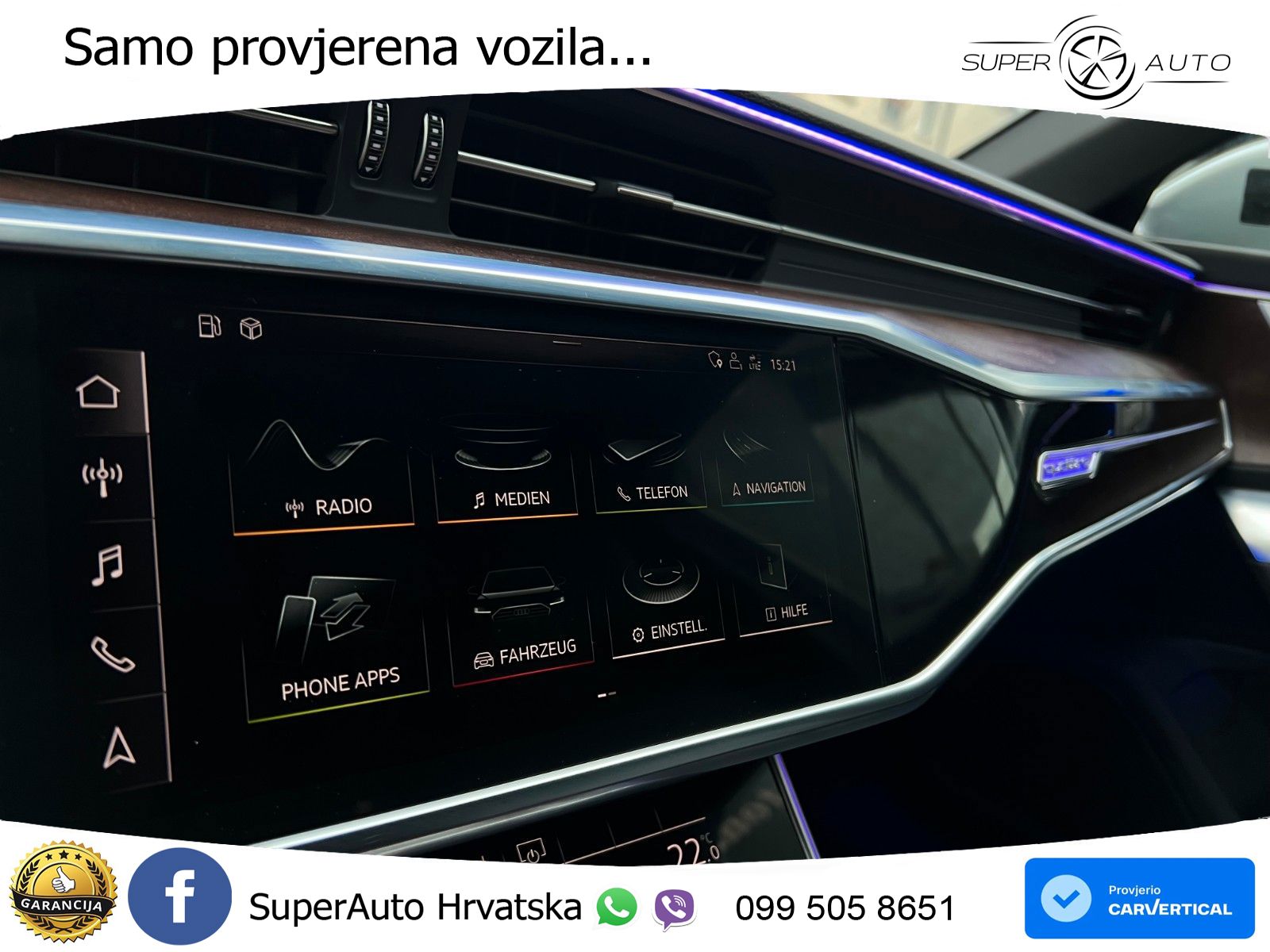 Audi A6 50 TDI V6 (286 KS) quattro tiptronic ZRAČNI+ACC+4xGR SJED+KAM