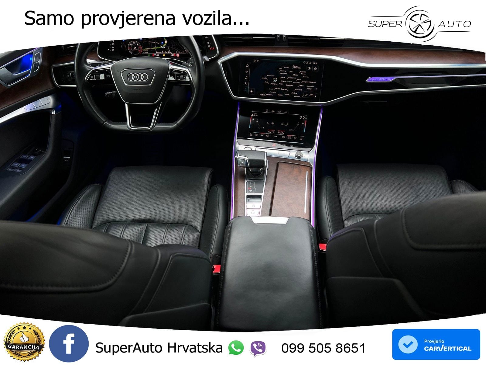 Audi A6 50 TDI V6 (286 KS) quattro tiptronic ZRAČNI+ACC+4xGR SJED+KAM