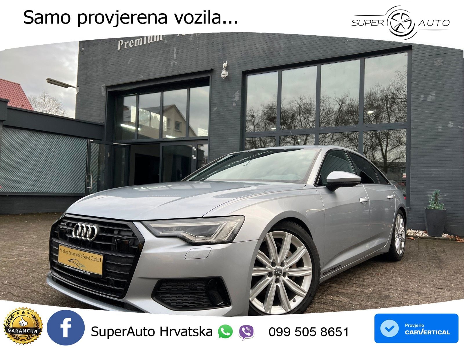 Audi A6 50 TDI V6 (286 KS) quattro tiptronic ZRAČNI+ACC+4xGR SJED+KAM