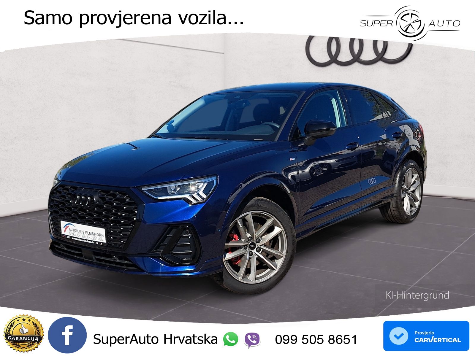 Audi Q3 Sportback 40 TDI (193 KS) quattro S tronic S line LED+GR SJED+ACC