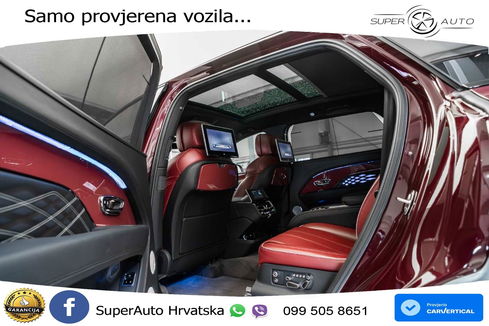 Bentley Bentayga EWB 4.0 V8 (550 KS) 4WD Automatic ZRAČNI+ACC+GR SJED+KAM+PANO