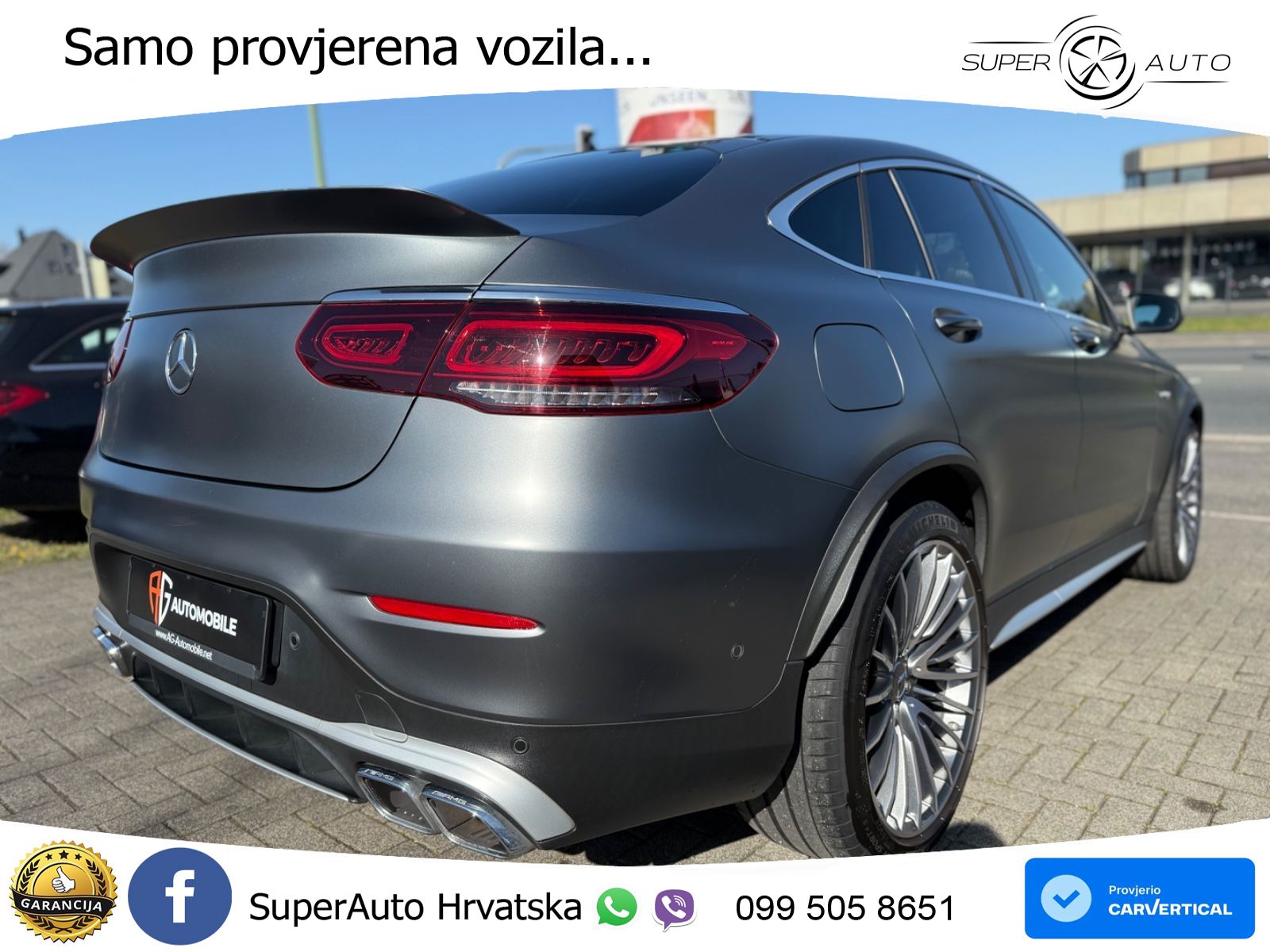 Mercedes GLC Coupe AMG 63 S V8 (510 KS) 4MATIC+ MCT ZRAČNI+ACC+GR SJED+KAM