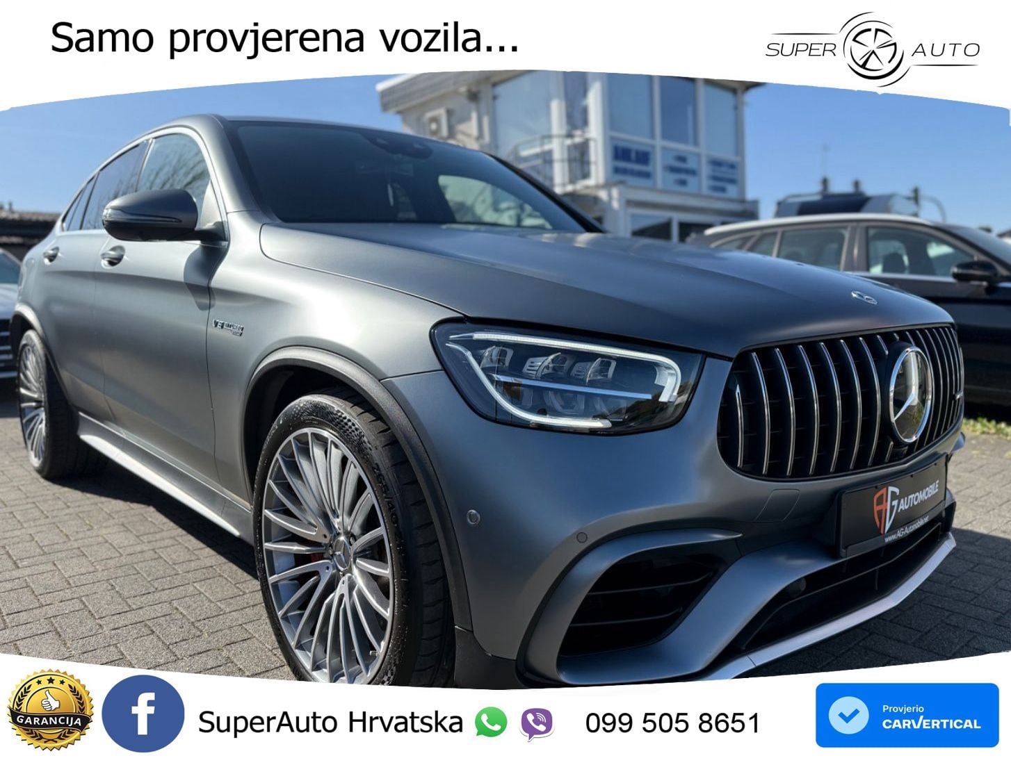 Mercedes GLC Coupe AMG 63 S V8 (510 KS) 4MATIC+ MCT ZRAČNI+ACC+GR SJED+KAM