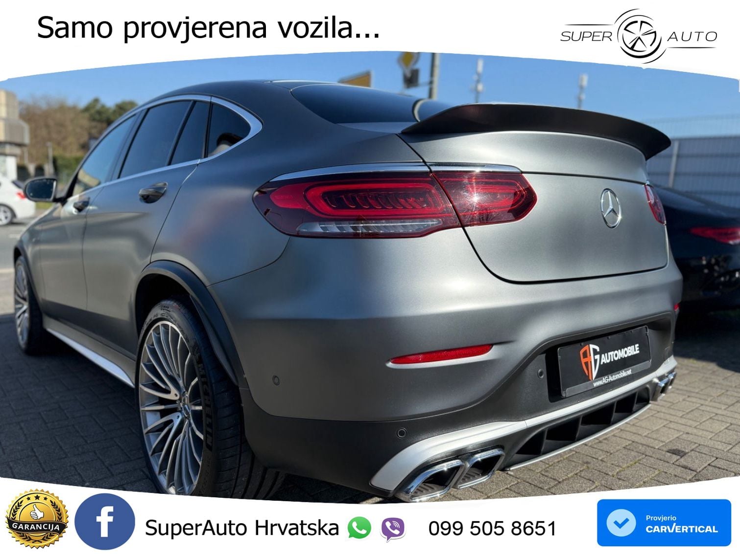 Mercedes GLC Coupe AMG 63 S V8 (510 KS) 4MATIC+ MCT ZRAČNI+ACC+GR SJED+KAM