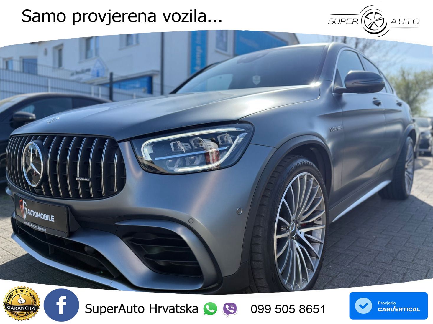 Mercedes GLC Coupe AMG 63 S V8 (510 KS) 4MATIC+ MCT ZRAČNI+ACC+GR SJED+KAM