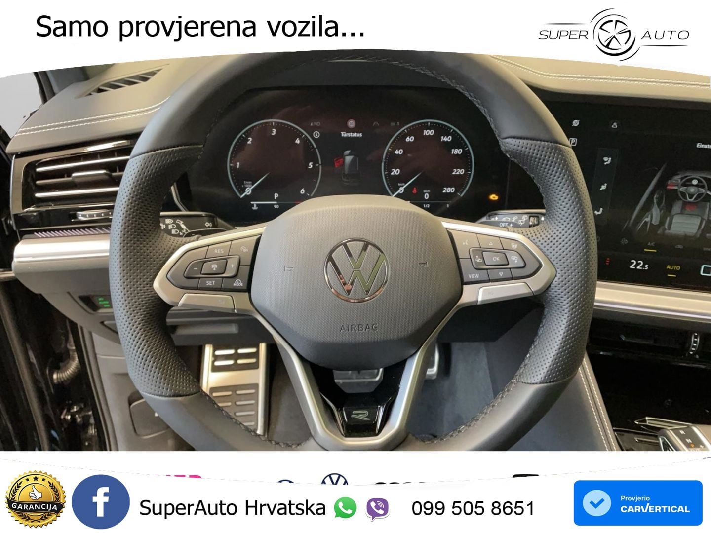 Volkswagen Touareg 3.0 V6 TDI (286 KS) 4MOTION Tiptronic R-Line ZRAČNI+ACC+GR SJED+KAM+PANO