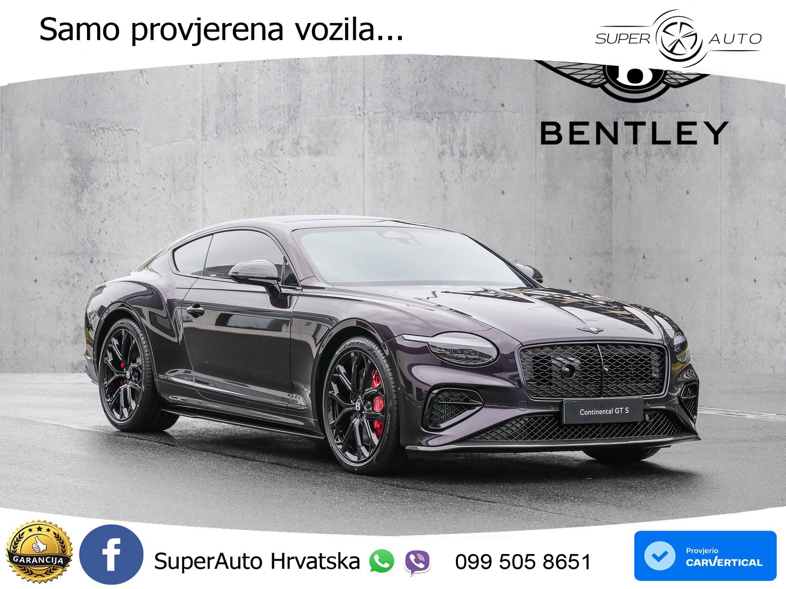 Bentley Continental GT IV 4.0 V8 TFSi (680 KS) AWD DCT ZRAČNI+ACC+GR SJED+KAM+PANO
