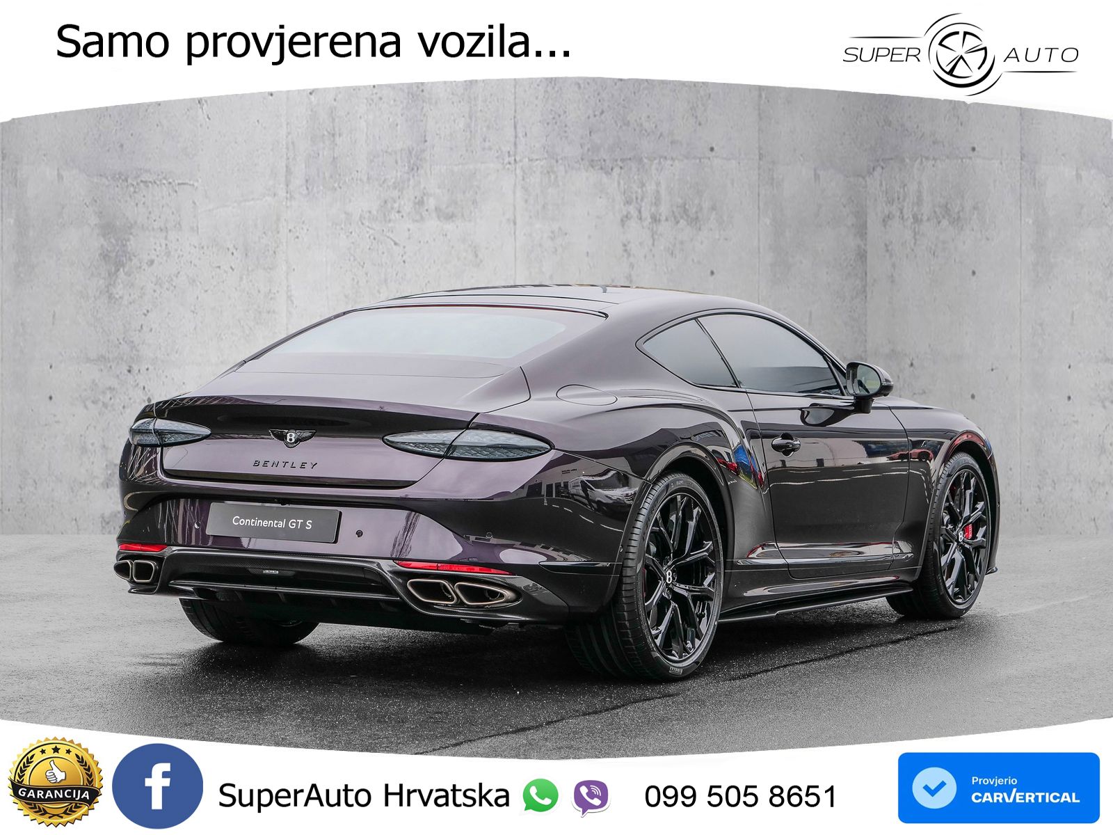 Bentley Continental GT IV 4.0 V8 TFSi (680 KS) AWD DCT ZRAČNI+ACC+GR SJED+KAM+PANO