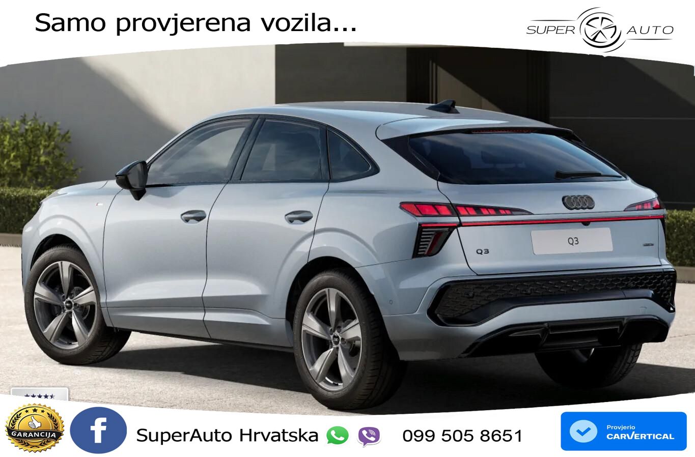 Audi Q3 III Sportback 2.0 TFSI (204 KS) quattro S tronic LED+GR SJED+ACC
