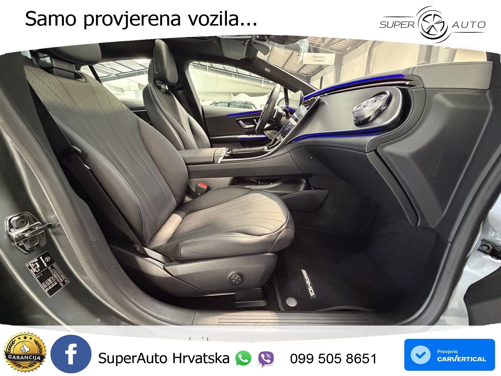 Mercedes EQE 350+ 105 kWh (320 KS) AMG ZRAČNI+ACC+GR SJED+KAM+PANO