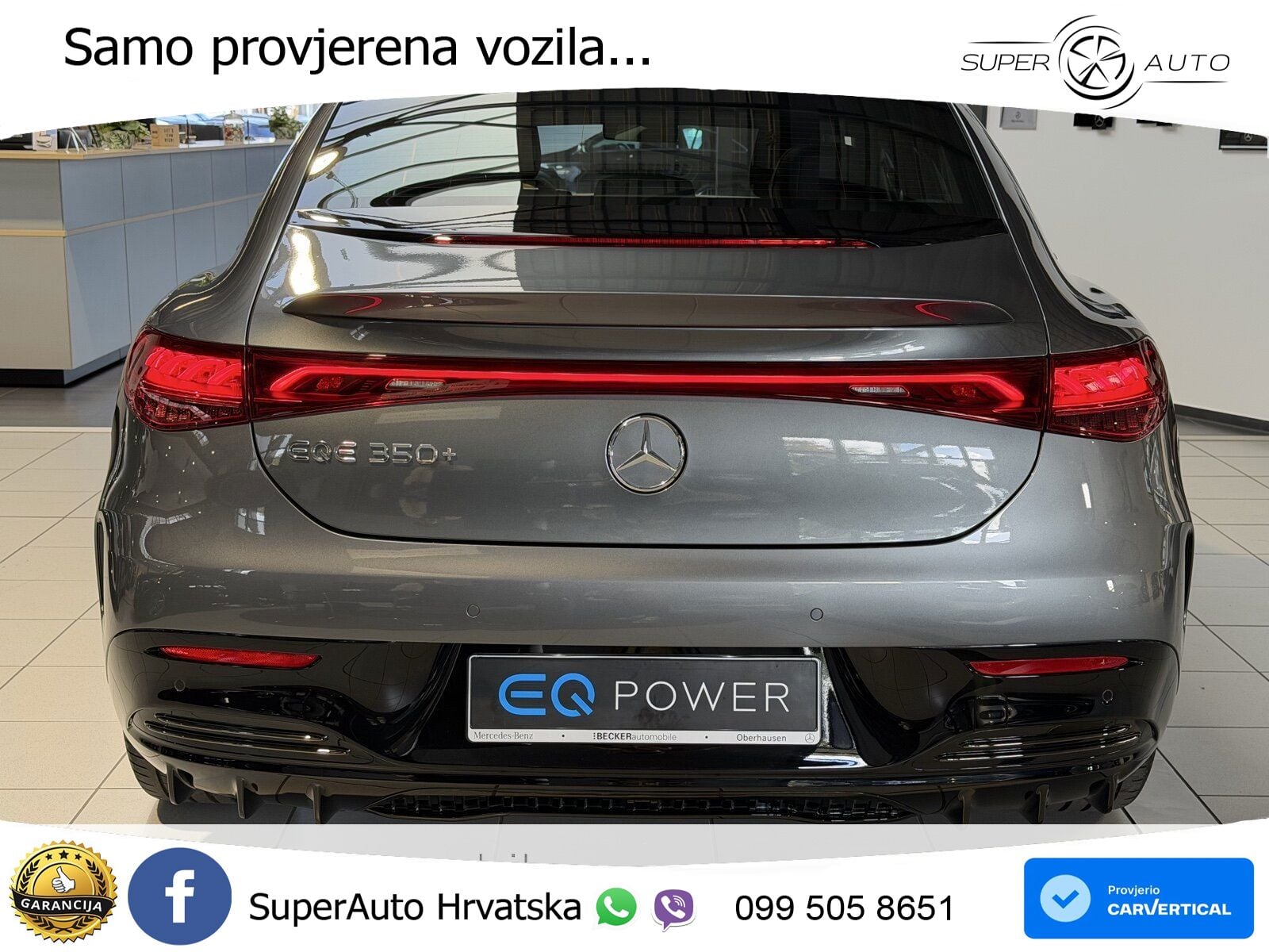 Mercedes EQE 350+ 105 kWh (320 KS) AMG ZRAČNI+ACC+GR SJED+KAM+PANO
