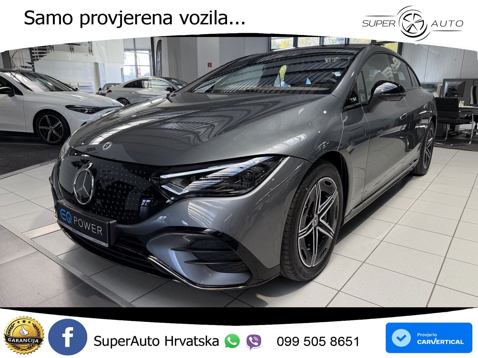 Mercedes EQE 350+ 105 kWh (320 KS) AMG ZRAČNI+ACC+GR SJED+KAM+PANO