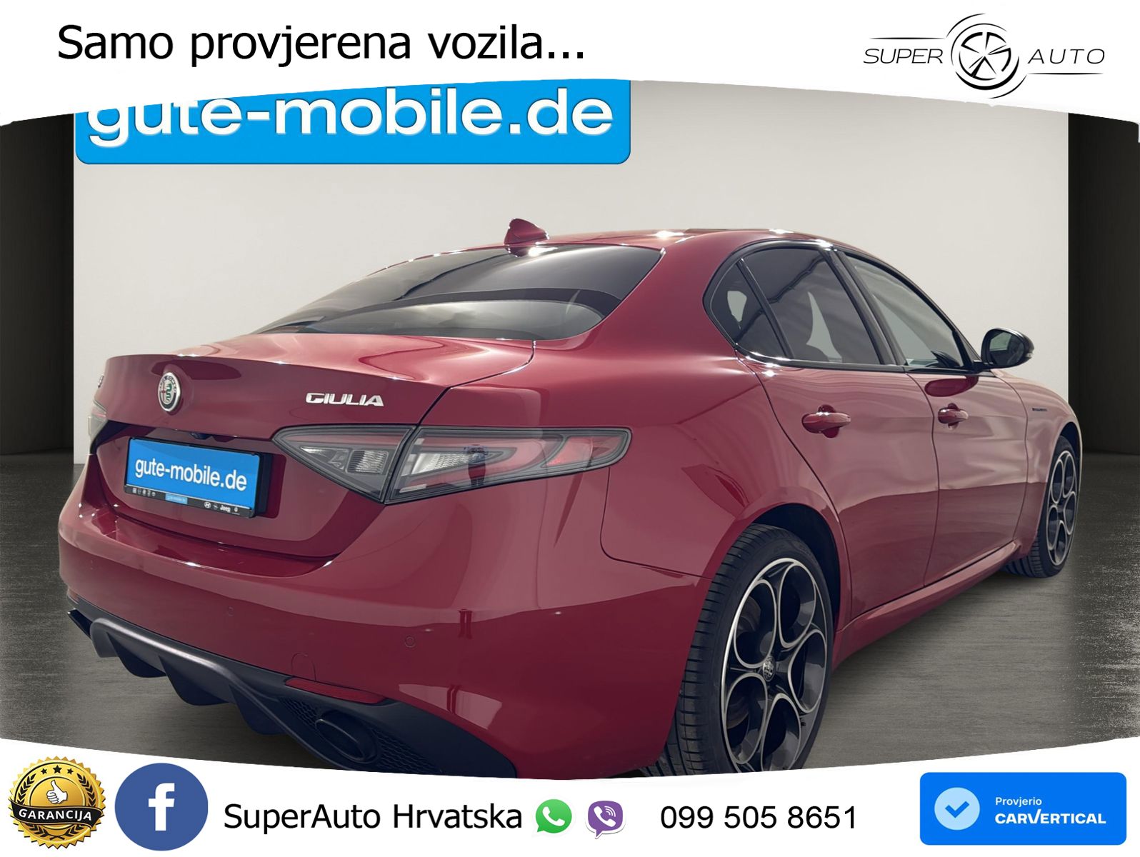 Alfa Romeo Giulia 2.0 Turbo (280 KS) Q4 Automatic LED+GR SJED+ACC