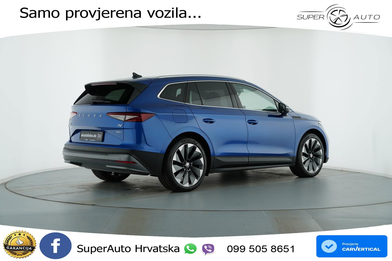 Škoda Enyaq iV 80x 82 kWh (265 KS) AWD LED+GR SJED+ACC