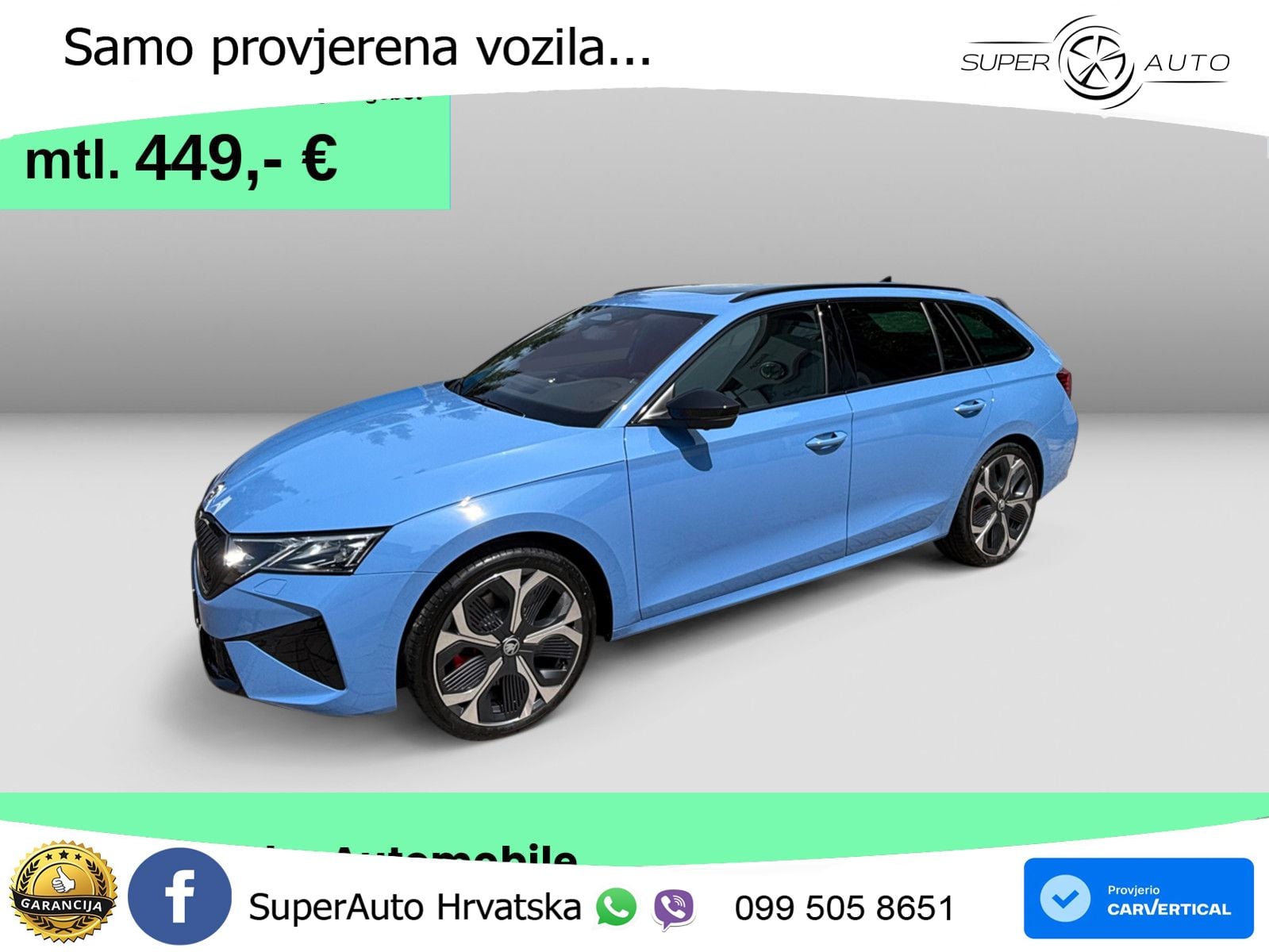 Škoda Octavia Combi RS 2.0 TSI (265 KS) DSG LED+GR SJED+ACC
