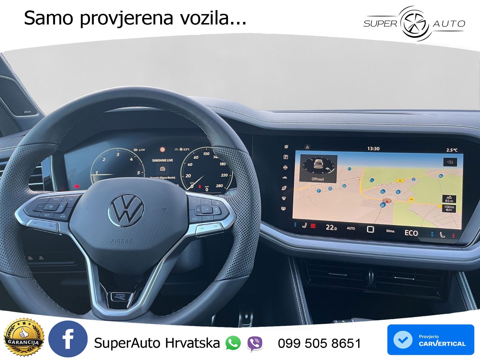Volkswagen Touareg 3.0 V6 TDI (286 KS) 4MOTION Tiptronic ZRAČNI+ACC+GR SJED+KAM+PANO