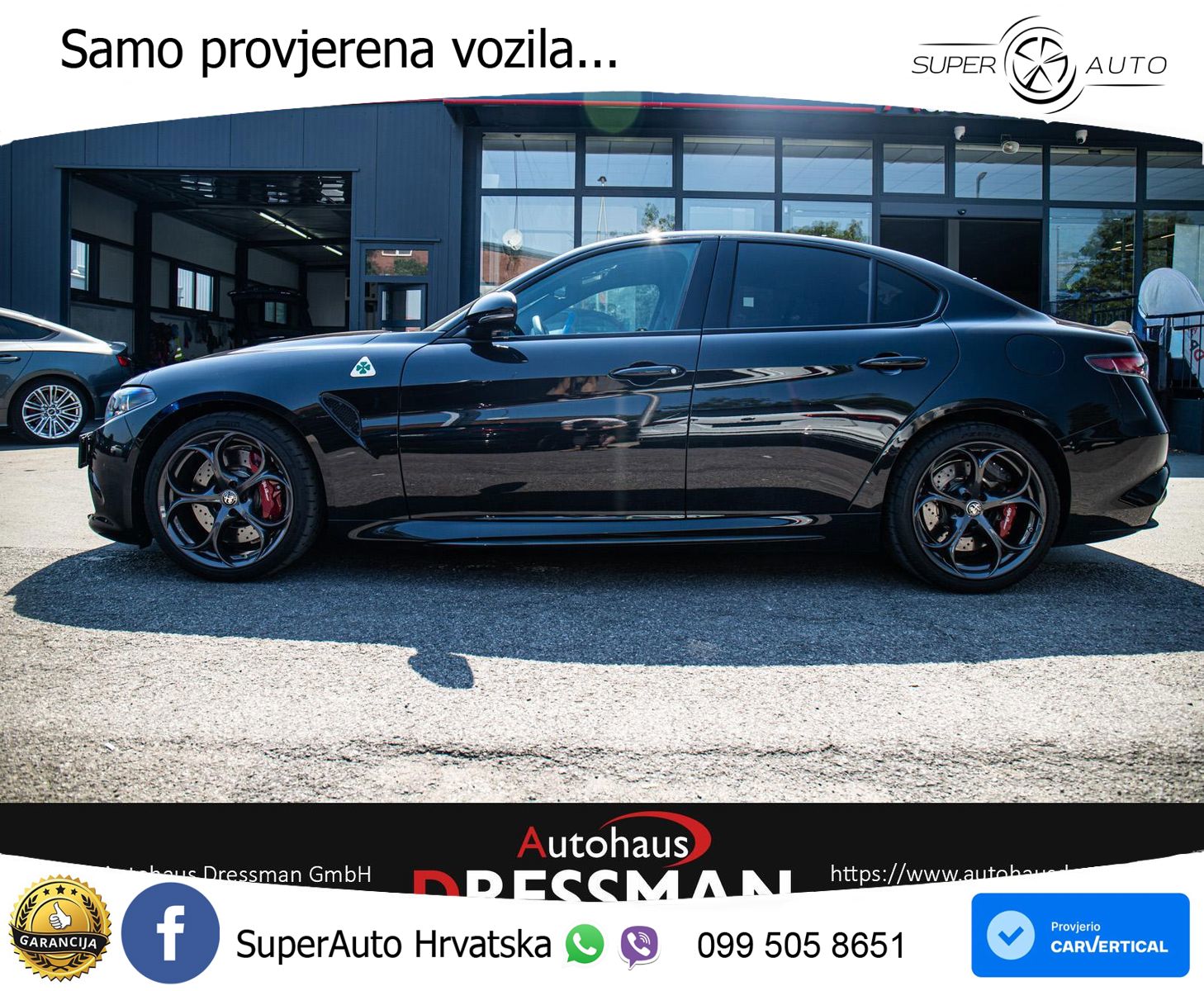 Alfa Romeo Giulia Quadrifoglio 2.9 V6 Bi-Turbo (520 KS) Automatic LED+GR SJED+ACC