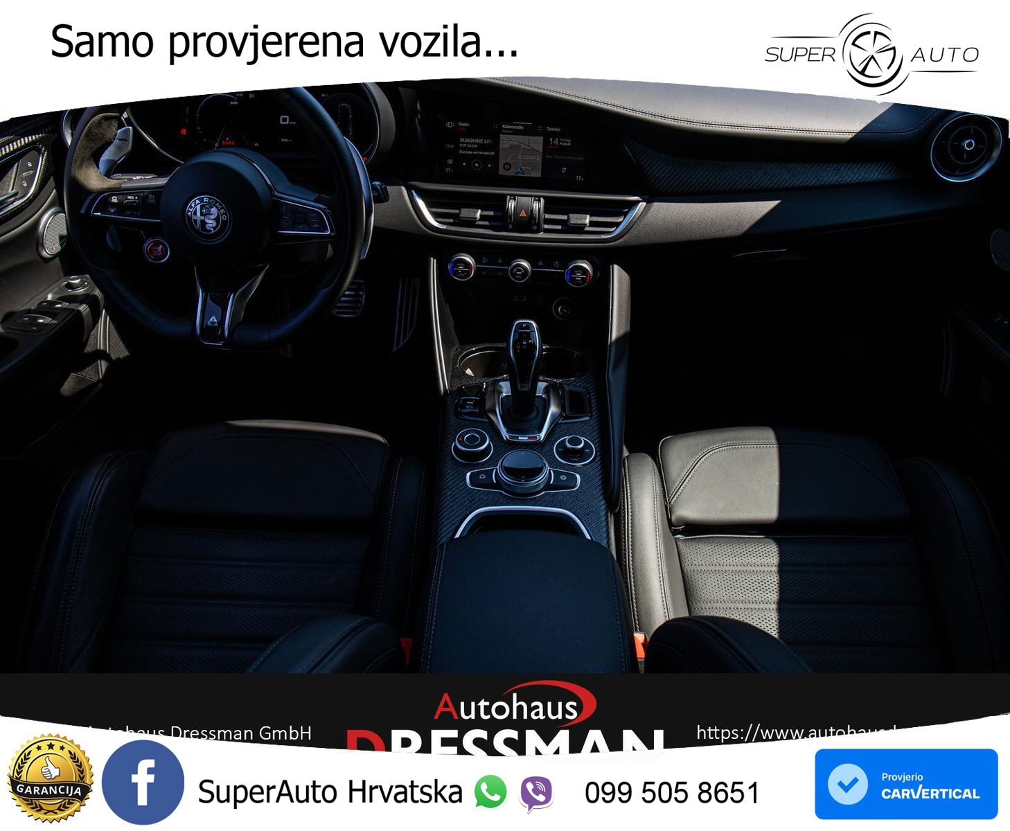 Alfa Romeo Giulia Quadrifoglio 2.9 V6 Bi-Turbo (520 KS) Automatic LED+GR SJED+ACC
