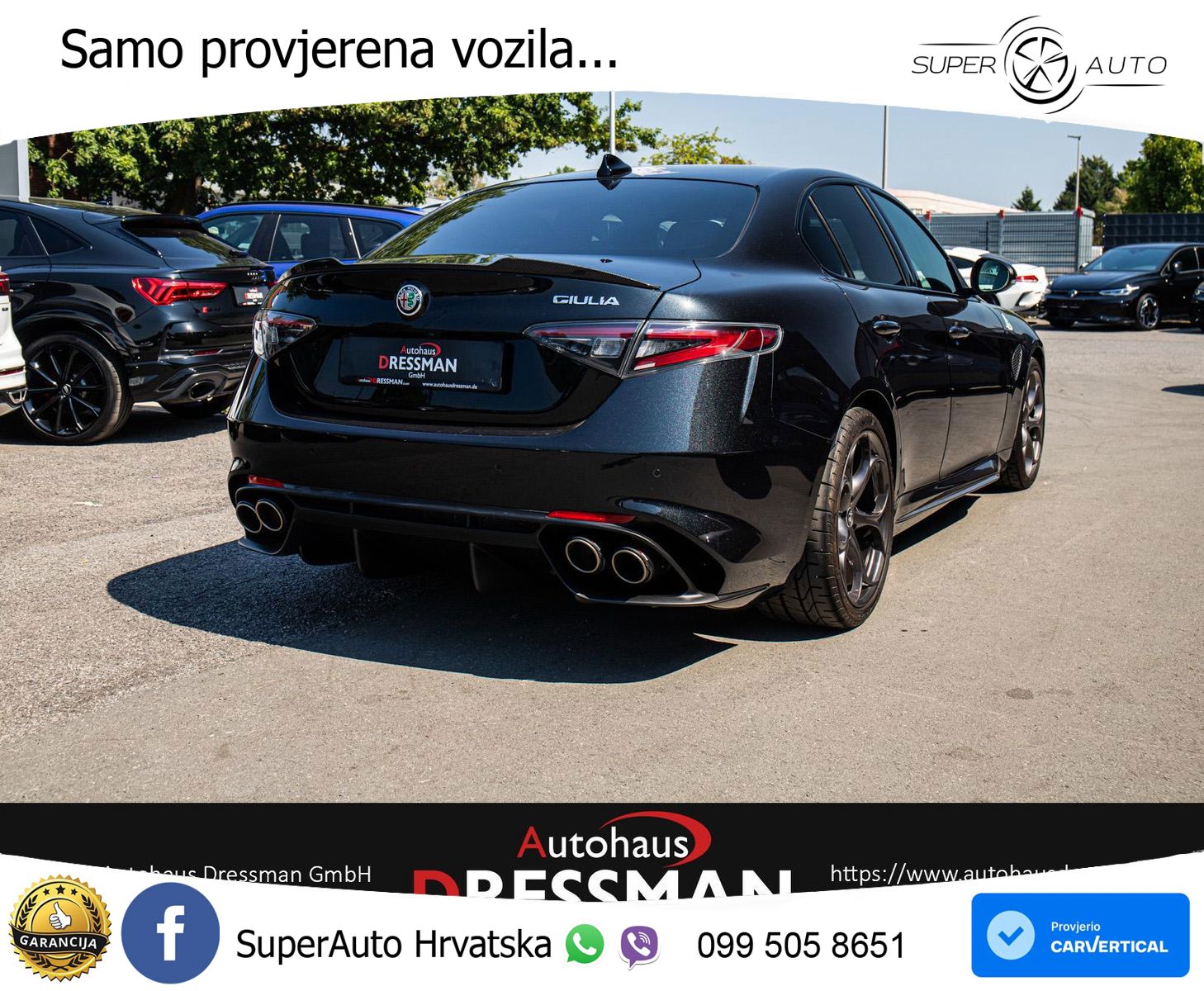 Alfa Romeo Giulia Quadrifoglio 2.9 V6 Bi-Turbo (520 KS) Automatic LED+GR SJED+ACC