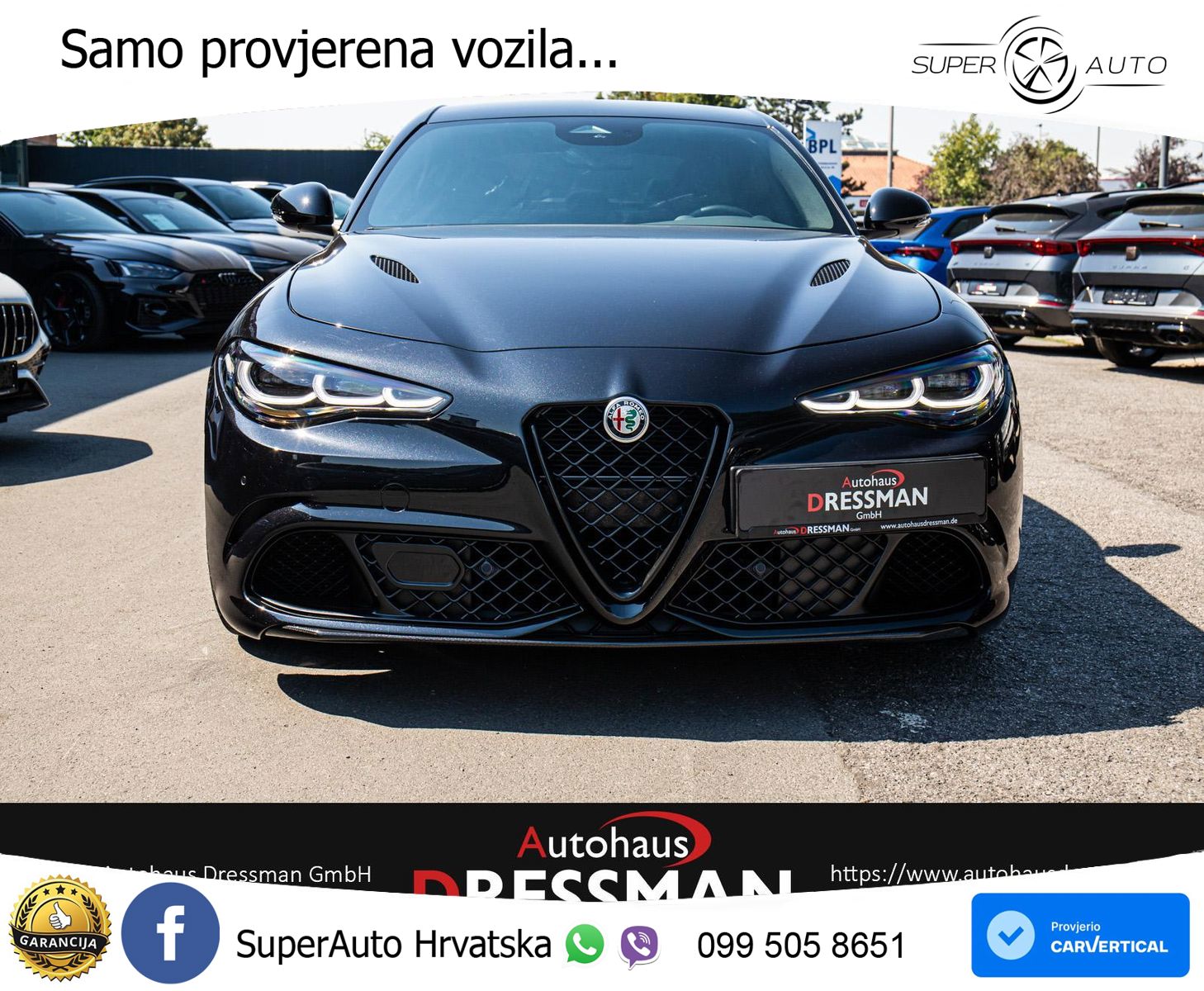 Alfa Romeo Giulia Quadrifoglio 2.9 V6 Bi-Turbo (520 KS) Automatic LED+GR SJED+ACC