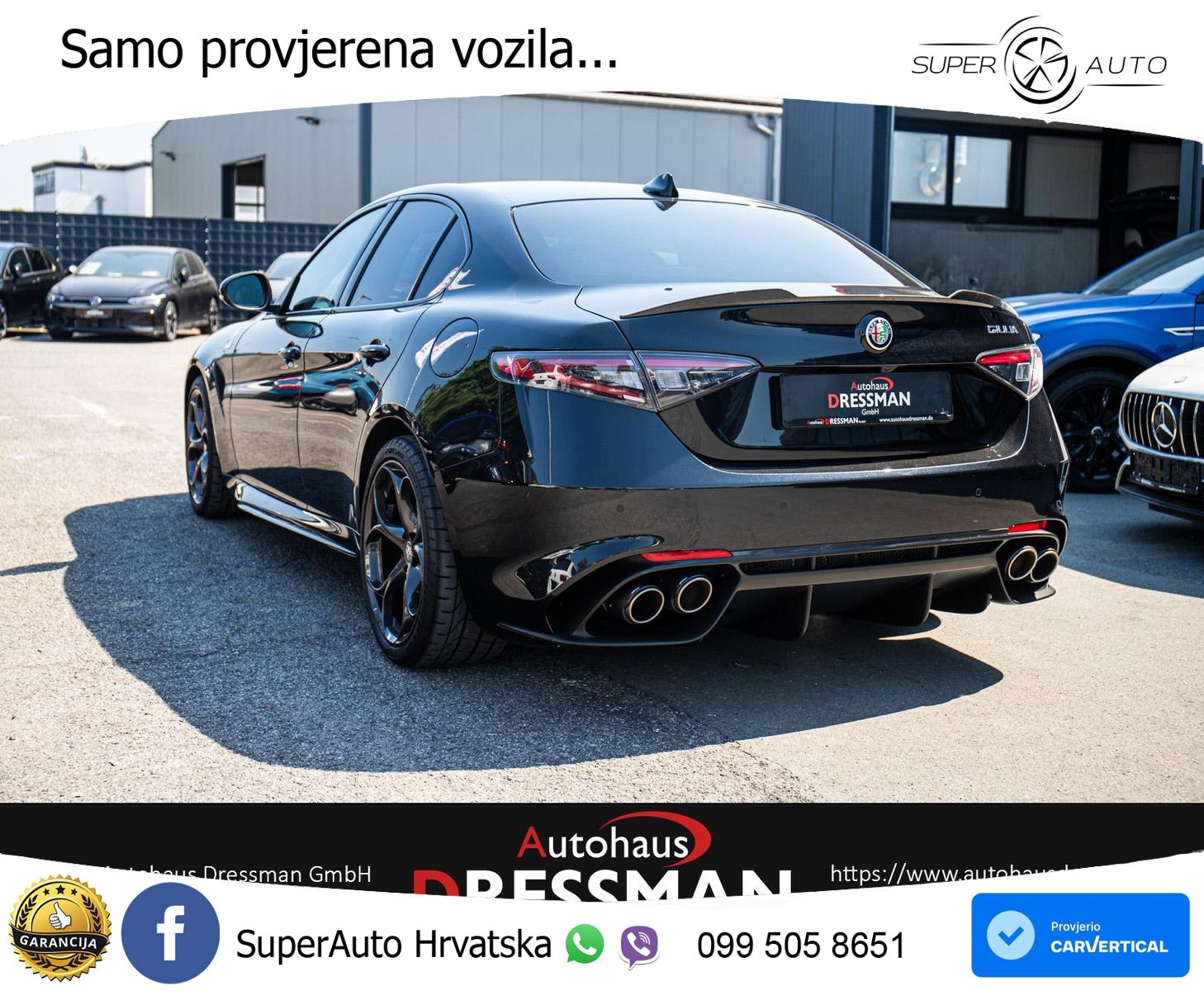 Alfa Romeo Giulia Quadrifoglio 2.9 V6 Bi-Turbo (520 KS) Automatic LED+GR SJED+ACC