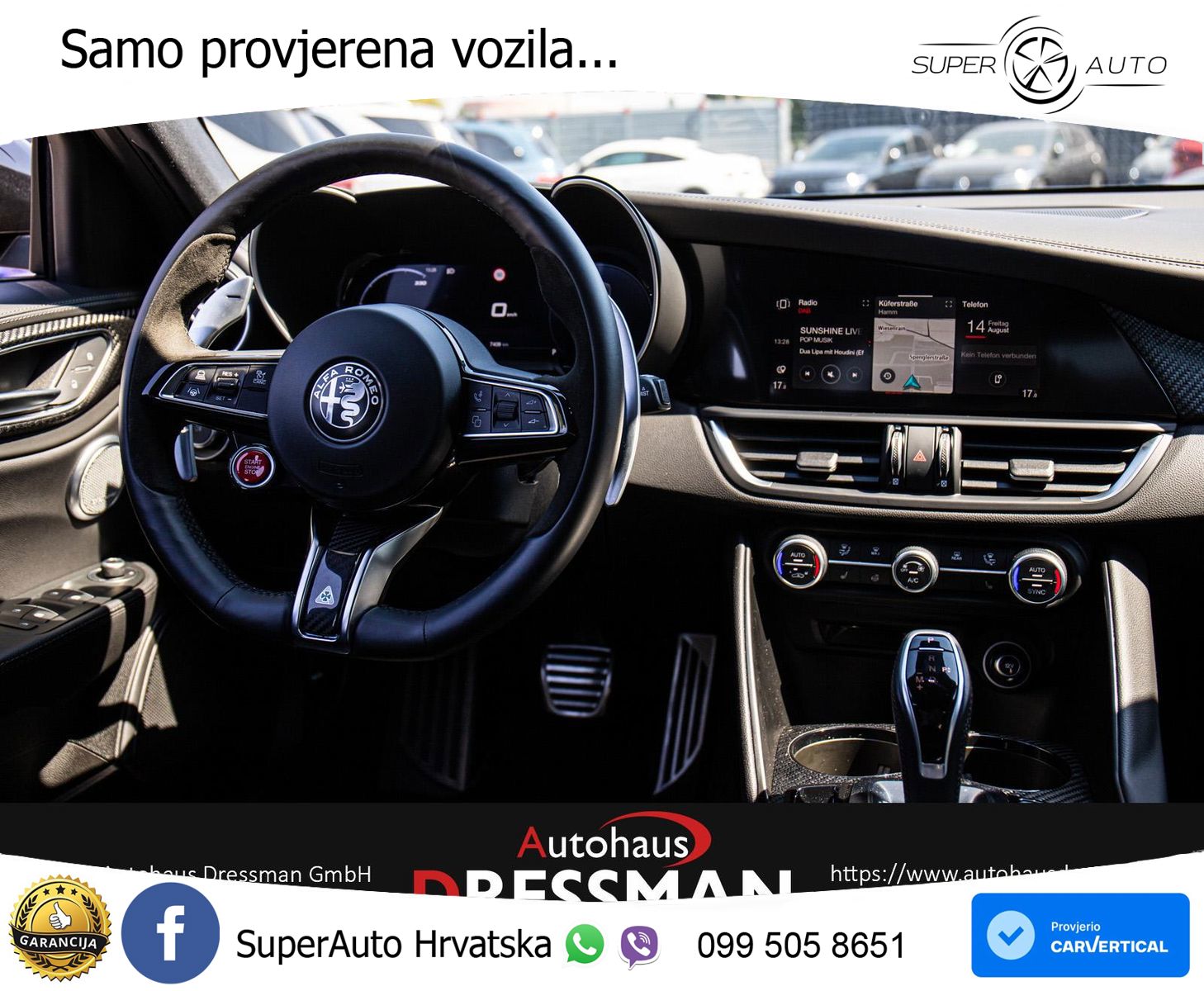 Alfa Romeo Giulia Quadrifoglio 2.9 V6 Bi-Turbo (520 KS) Automatic LED+GR SJED+ACC